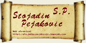 Stojadin Pejaković vizit kartica